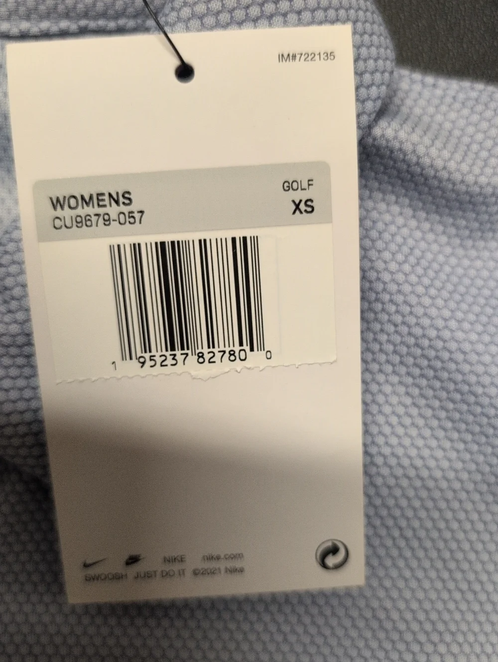 Nike Women's Light Blue Dri-FIT Golf Polo- Size XS NWT